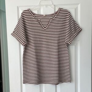 Women’s Brown Striped Top Size M